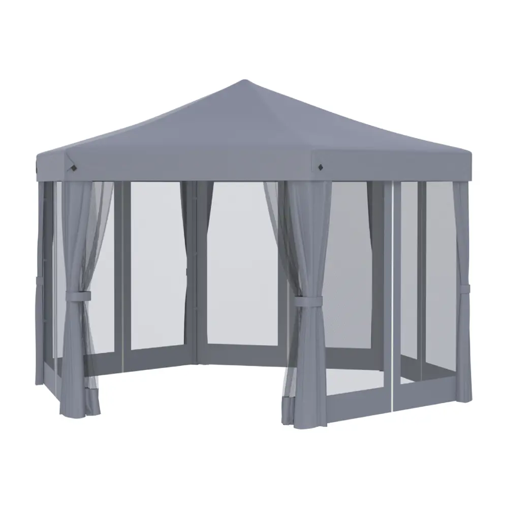 Тент садовый Helex 3х3хх2.59 м сталь/полиэстер серый Santreyd STLM-2065791