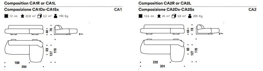 Съемный диван из ткани MOROSO Gogan ARCH-00114503 - Вид №2