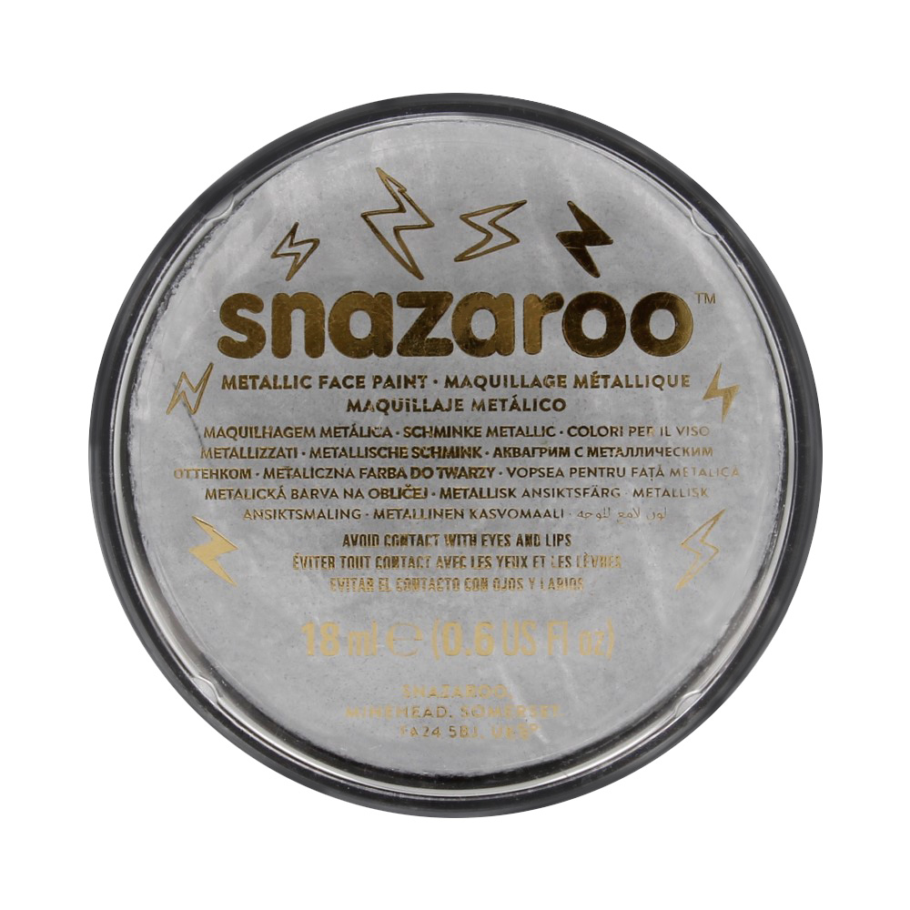 1118766 краска для лица и тела №2 18 мл серебро металлик Snazaroo 