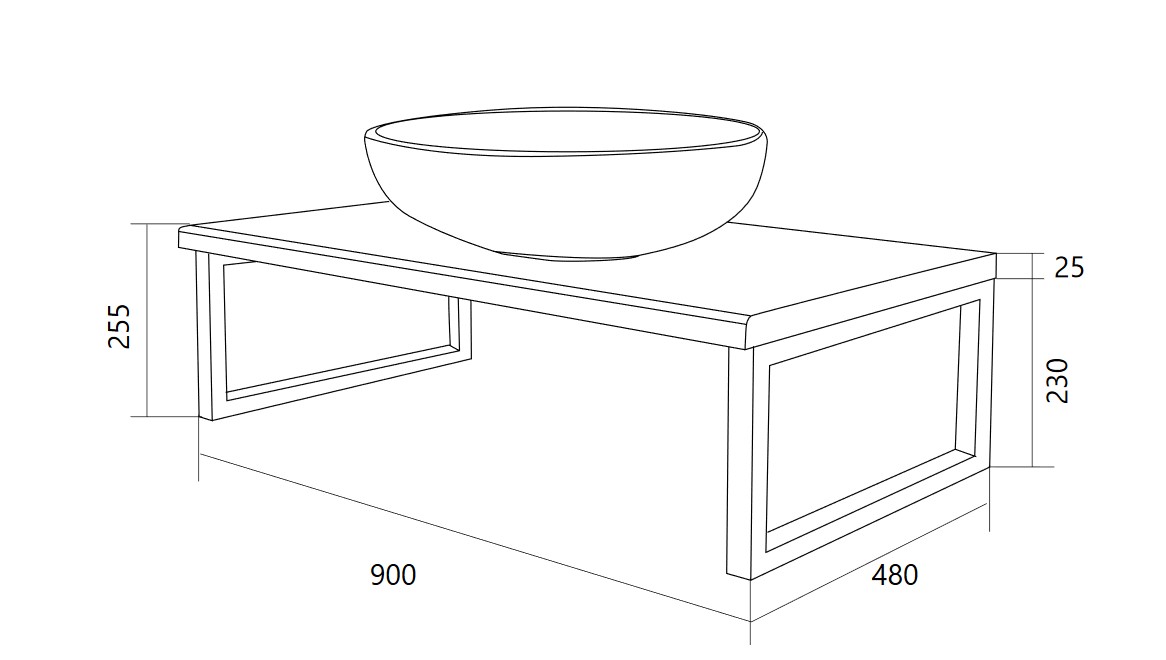 У85831 Столешница GRUNGE LOFT 90 Дуб Вотан 1 Marka GRUNGE LOFT  - Вид №5