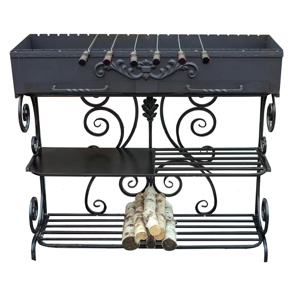 Мангал на углях Сундук 40x100x90 см Santreyd STLM-2093378