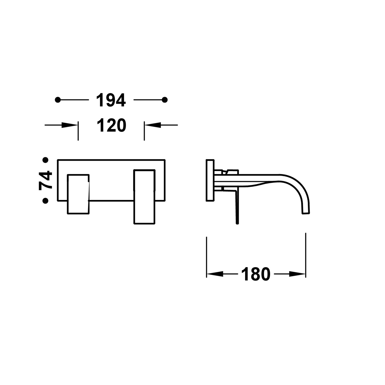 Видимая часть CUADRO для корпуса встраиваемой раковины-00630031 TRES  - Вид №1