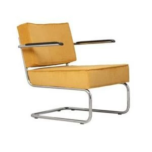 Кресло Lounge Ridge Rib с подлокотниками, желтое