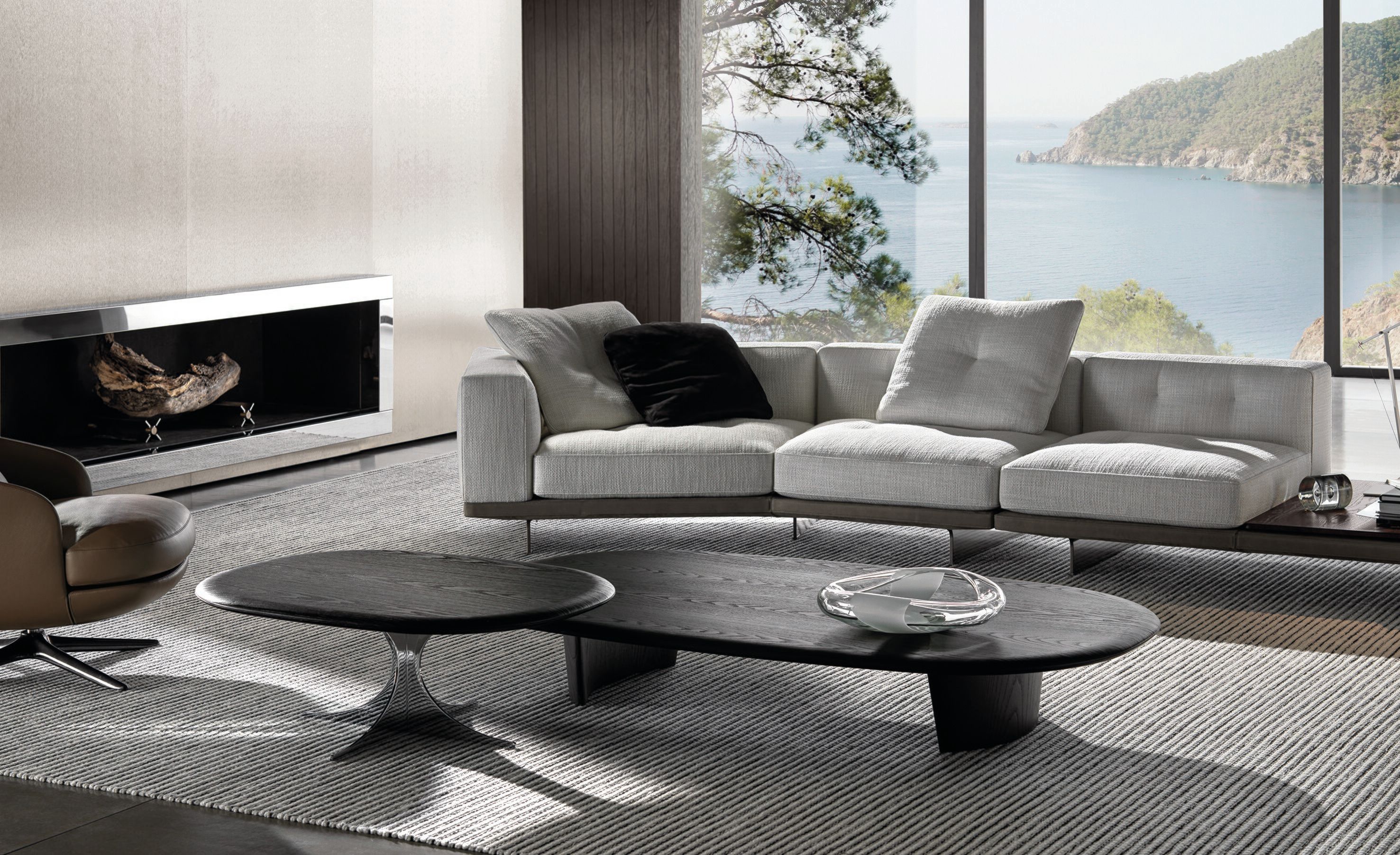 Овальный журнальный столик из ясеня Minotti ANISH WOOD ARCH-00100978 - Вид №1