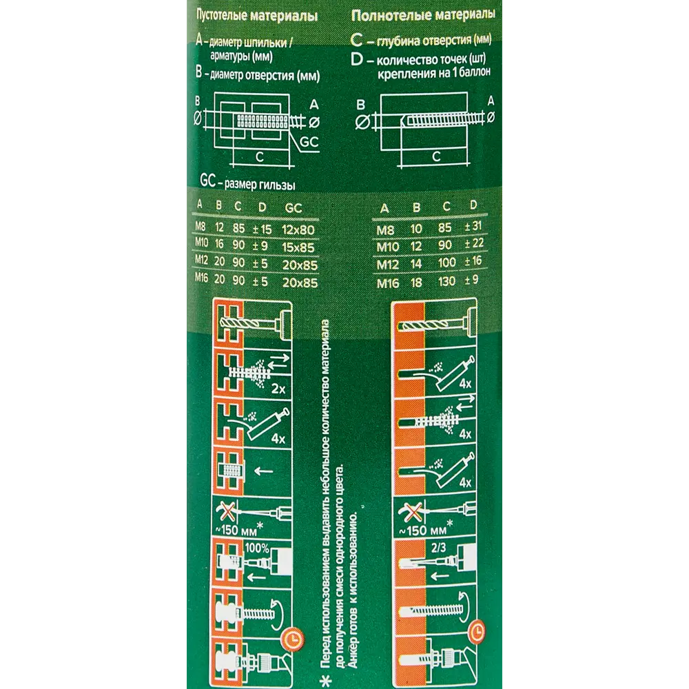 Анкер химический Партнер Poly SF CE 165 BCR универсальный Santreyd STLM-2030438 - Вид №2