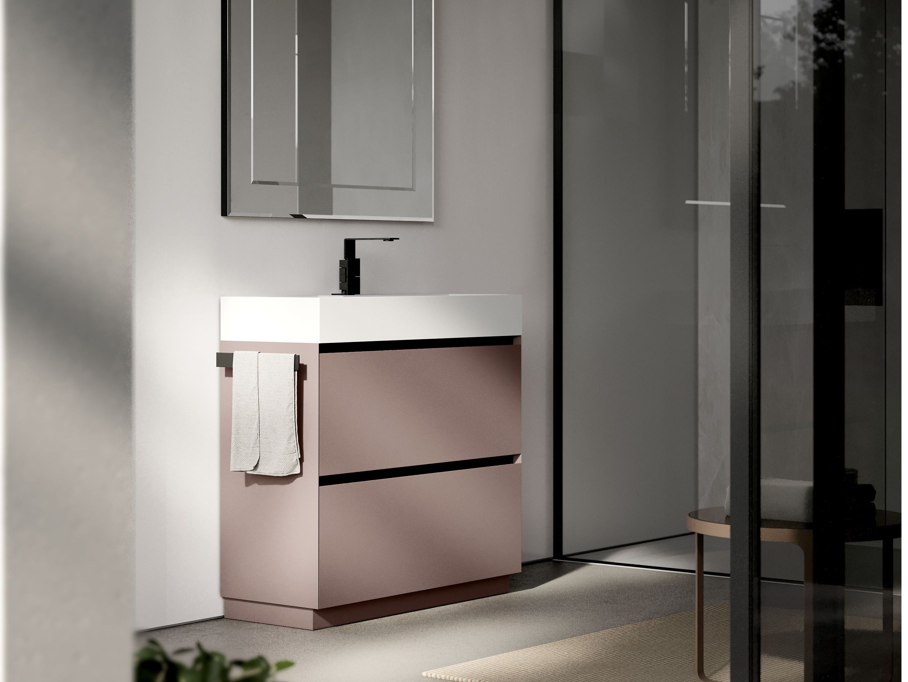 Напольный умывальник с ящиками Ideagroup Cubik ARCH-00056905 - Вид №1