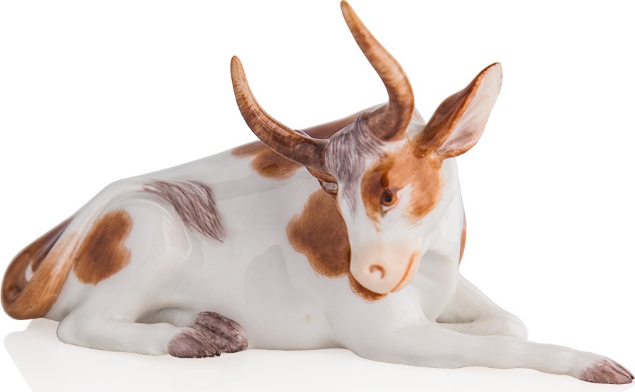 95300 Meissen Фигурка 5,5см "Лежащий бык" Фарфор 