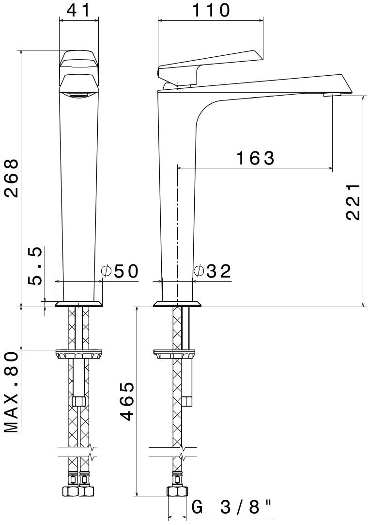 newform Смеситель для умывальника, однорычажный Nio 68912 - 68915 - Вид №10
