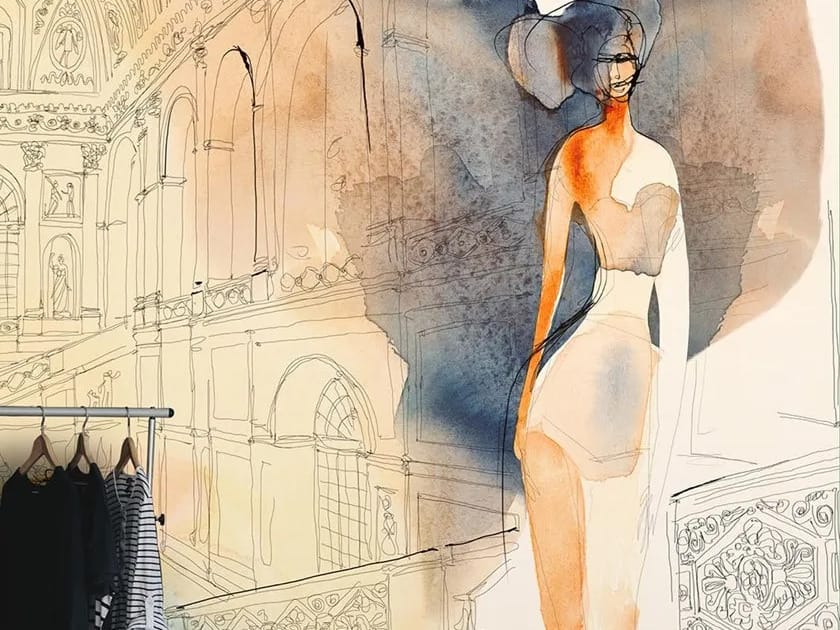 Классические обои, ПВХ бесплатно, экологически чистые, моющиеся WallPepper KRONOS ARCH-00091999