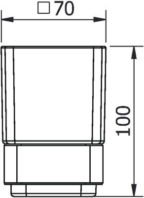 11311A Стакан подвесной цвет хром LANGBERGER VICO - Вид №2