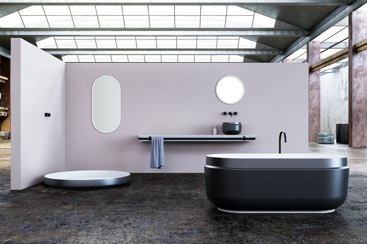 Ванна из искусственного камня Kerrock Boul 01231 хромотерапия Словения Kolpa-San  - Вид №1