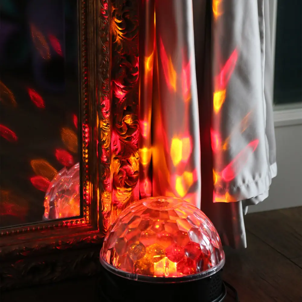 Диско-шар светодиодный 18x15 см 6 LED мультисвет MP3 SD пульт ДУ BALANCE STLM-2077311 - Вид №5