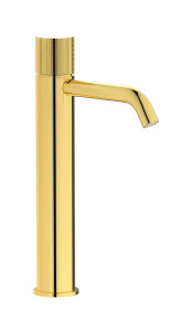 Высокий смеситель для раковины на 1 отверстие в комплекте с донным клапаном WE ARE IB ga202oo Gold Gatsby