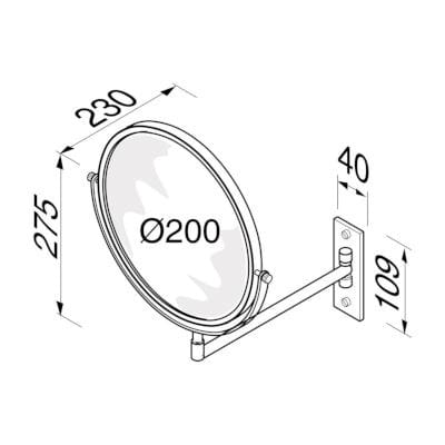 Настенное круглое увеличительное зеркало Geesa Nemox ARCH-00124520 - Вид №3