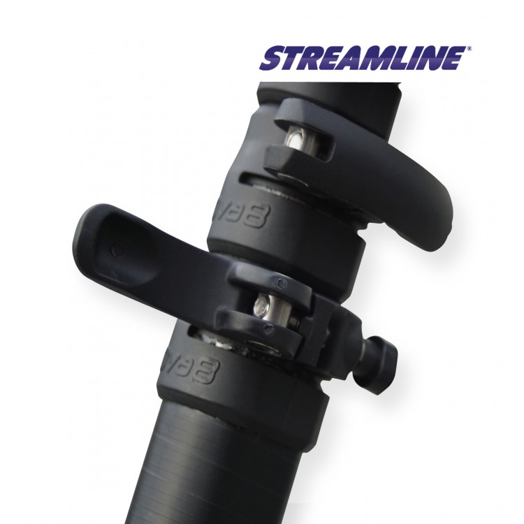XR70-20-0814800-E STREAMLINE Карбоновая телескопическая штанга для высотной мойки фасадов и окон с внутренним шлангом с форсунками 14,8 м Модель XR70 - телескопическая штанга с 8 секциями из 70% углеродного волокна, длина 14,8 м, вес 3,4 кг (мойка фасада  - Вид №2