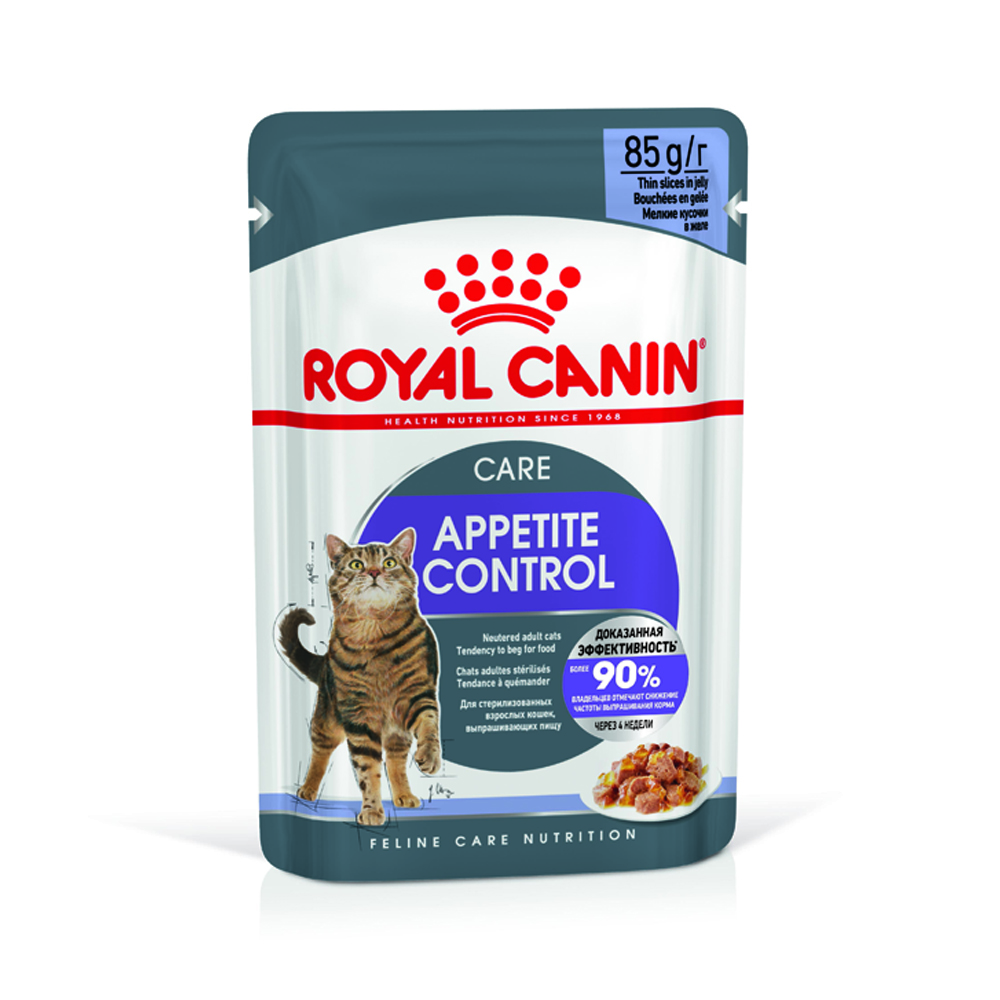 ПР0057599 Корм для кошек Sterilized Appetite Control Care (желе) пауч 85г ROYAL CANIN 