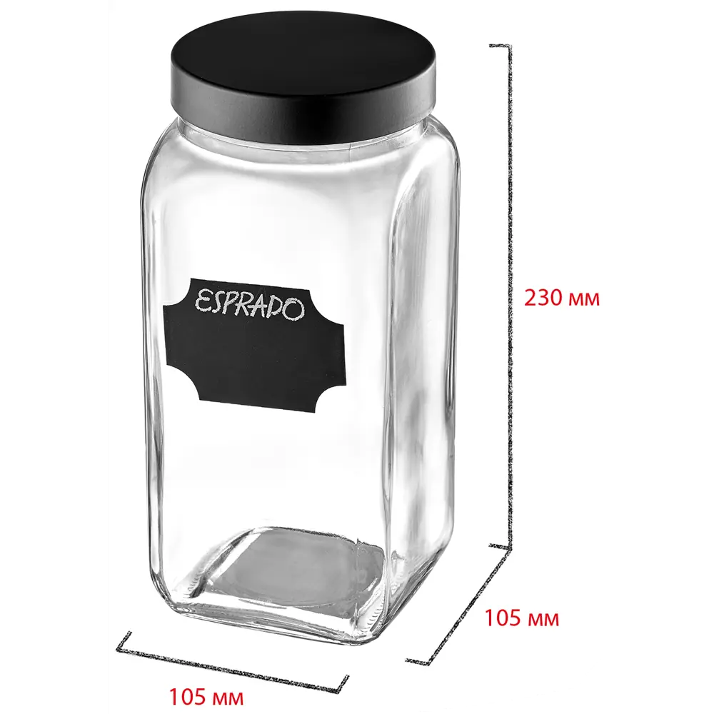 Банка для сыпучих продуктов ESPRADO Honey 1600 мл 85683680 STLM-0065225 - Вид №3
