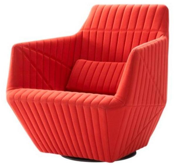 Ligne Roset Вращающееся кресло из ткани с подлокотниками Facett 14060205-14060255 - Вид №1