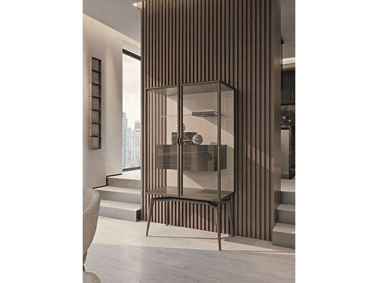 Витрина из дерева и стекла со встроенным освещением Turri ARCH-00100334 - Вид №3