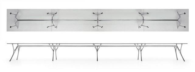 Caimi Brevetti Прямоугольный стол из алюминия и стекла Pegaso sun-id-1351480 - Вид №1