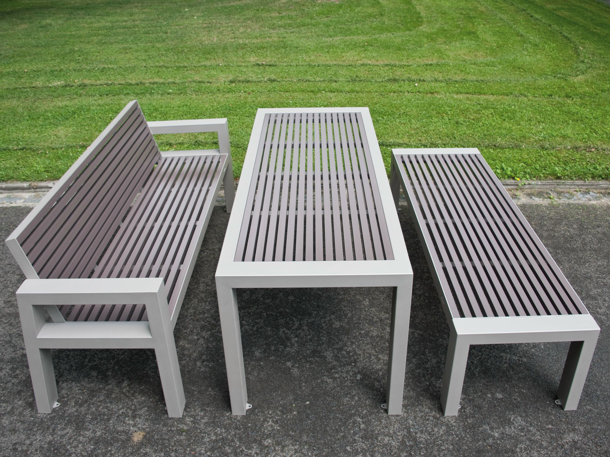 Садовый стол из нержавеющей стали и ПЭТ BENKERT BANKE Comfony ARCH-00027364