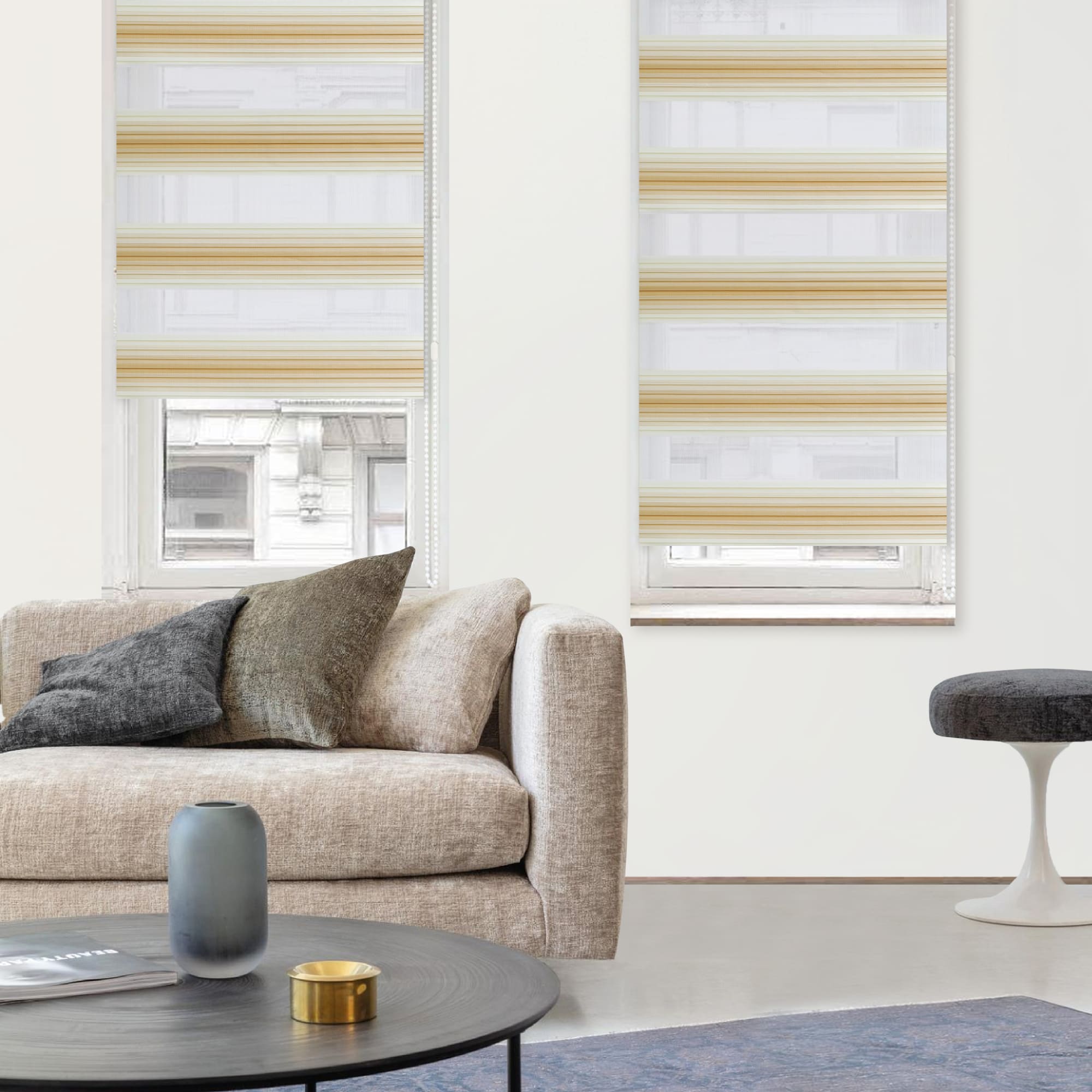 83503008 Штора рулонная день-ночь Miamoza Palermo 60x160 см бежевая Santreyd  - Вид №2