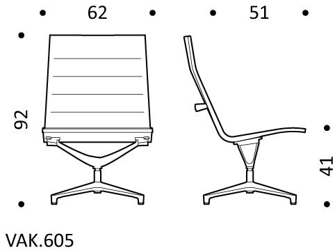 ICF 4-спицевое тканевое кресло с подлокотниками Valea sun-id-1413001 - Вид №2