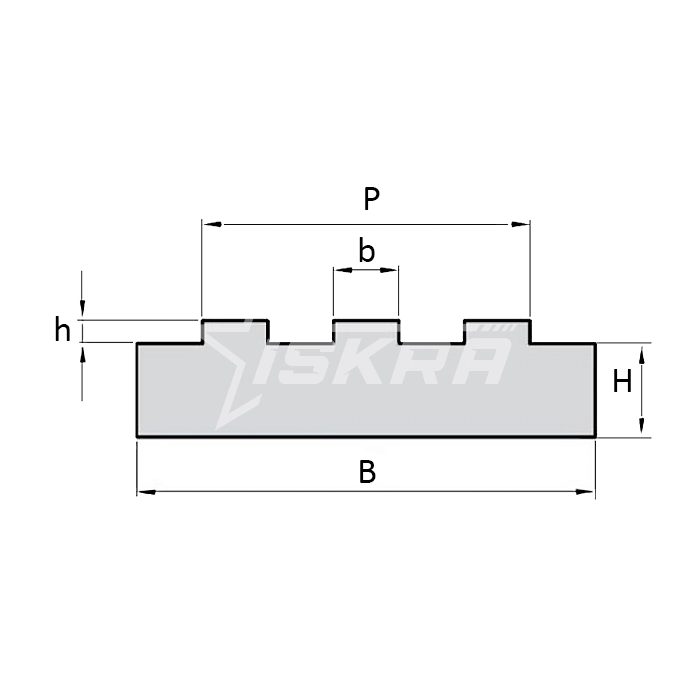 IS4357 Направляющая для цепи 06B-3 тип 3Т H=10 L=2000 ISKRA  - Вид №2