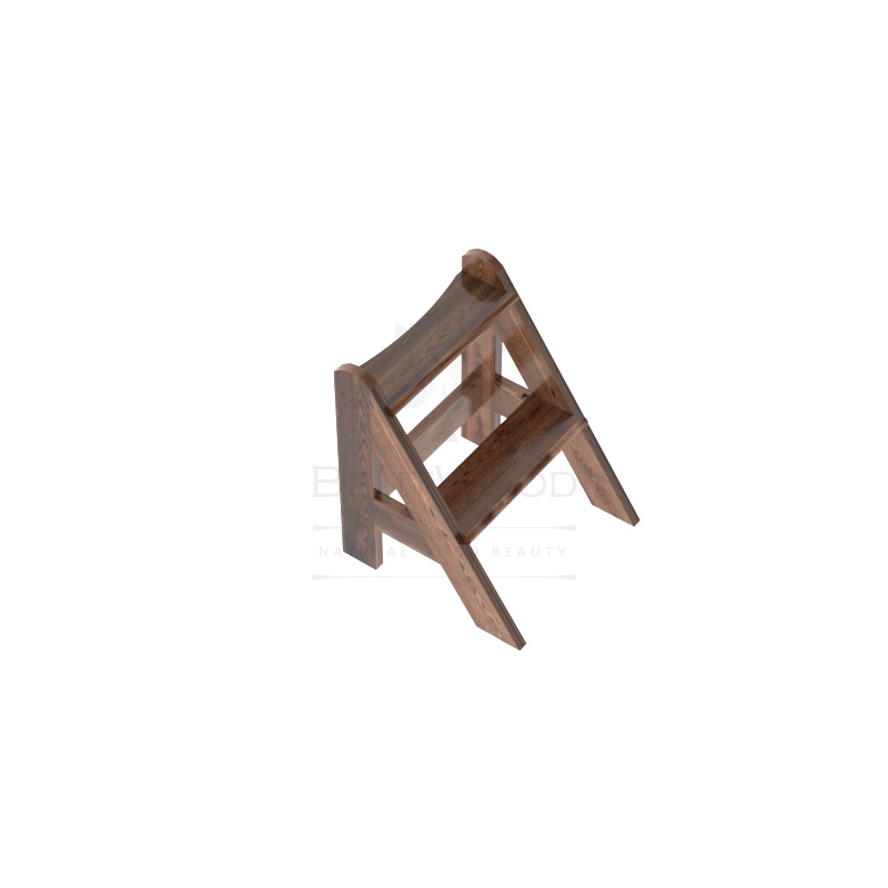 2040 Лесенка для купели 2 ступени из лиственницы мореная Alyarus  - Вид №1