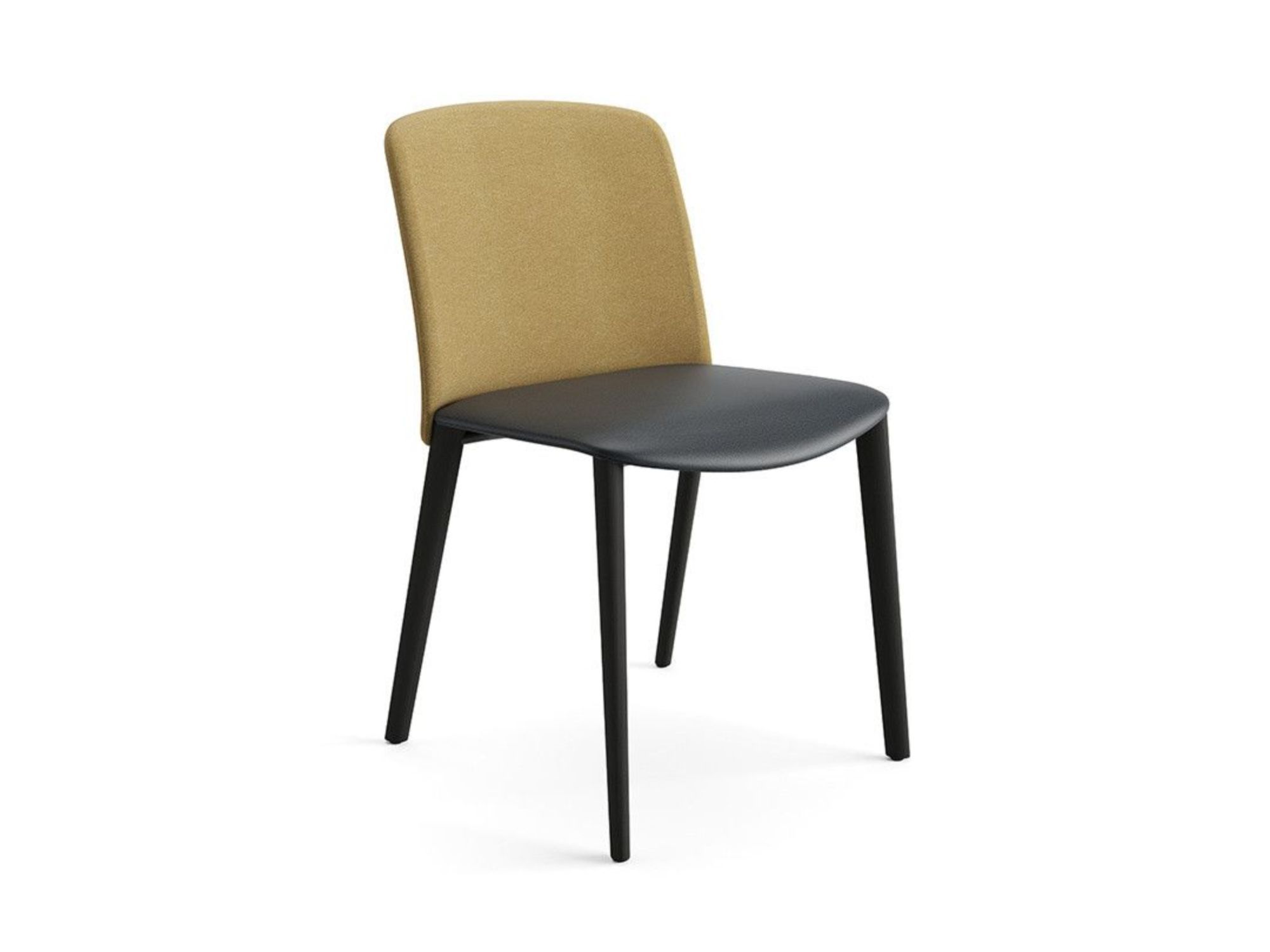 Кожаный и тканевый стул с деревянными ножками Arper Mixu 02 ARCH-00026884