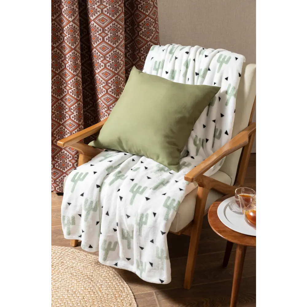 Плед «Кактус» 200x220 см микрофибра цвет мультиколор Santreyd STLM-2128026 - Вид №2