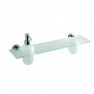 MI05B 3SC Хрустальная полка с дозатором и стаканом Moderno