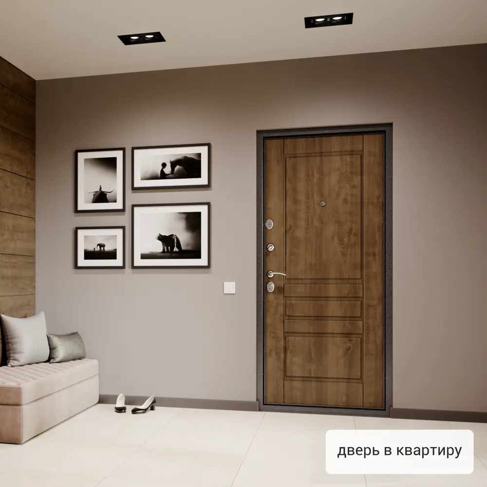 Дверь входная металлическая Страйд, 950 мм, правая, цвет летиция орех РР TOREX STLM-2160510 - Вид №14