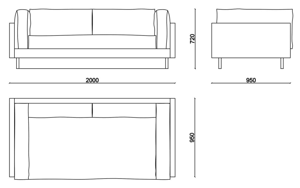 Ткань диван Falsasquadra Alfeo ARCH-00099487 - Вид №2