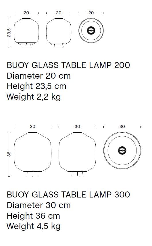 Настольная лампа из дутого стекла Hay Buoy ARCH-00108227 - Вид №12