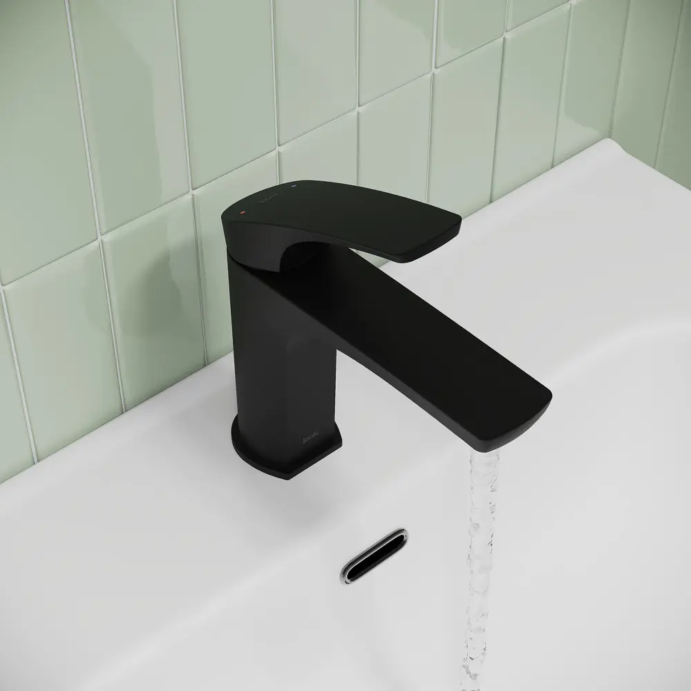 89392199 Смеситель для раковины Iddis Lahta LAHBL00i01 однорычажный цвет черный матовый STLM-1565363 - Вид №3