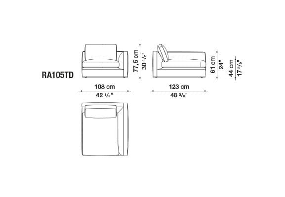 Ткань диван B&B Italia Ричард ARCH-00082196 - Вид №46