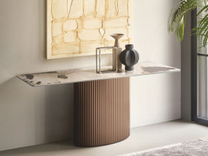 Прямоугольная консоль из керамики и металла