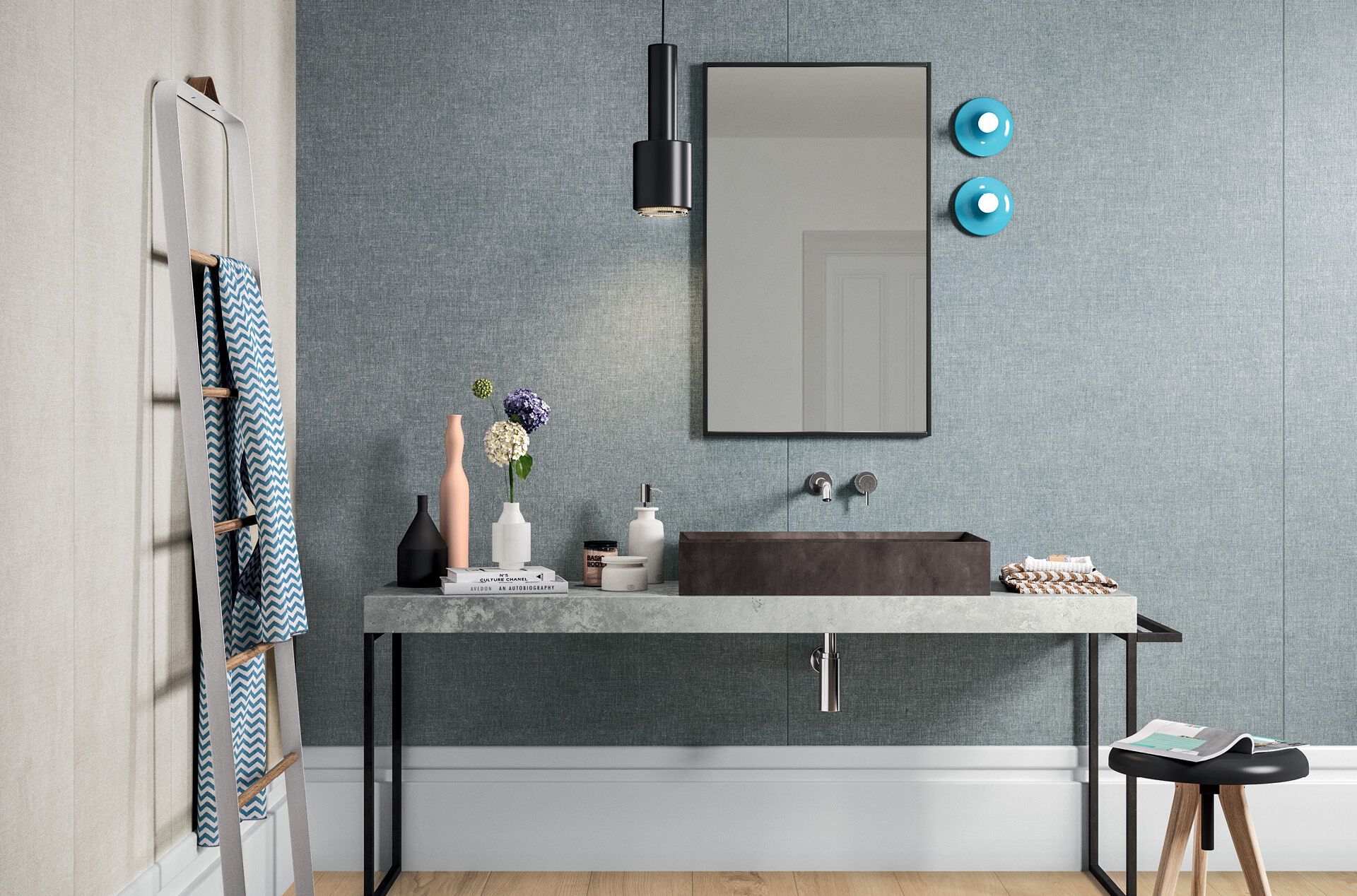 Напольное покрытие из керамогранита с эффектом ткани CERAMICA FONDOVALLE Dream ARCH-00081204 - Вид №1