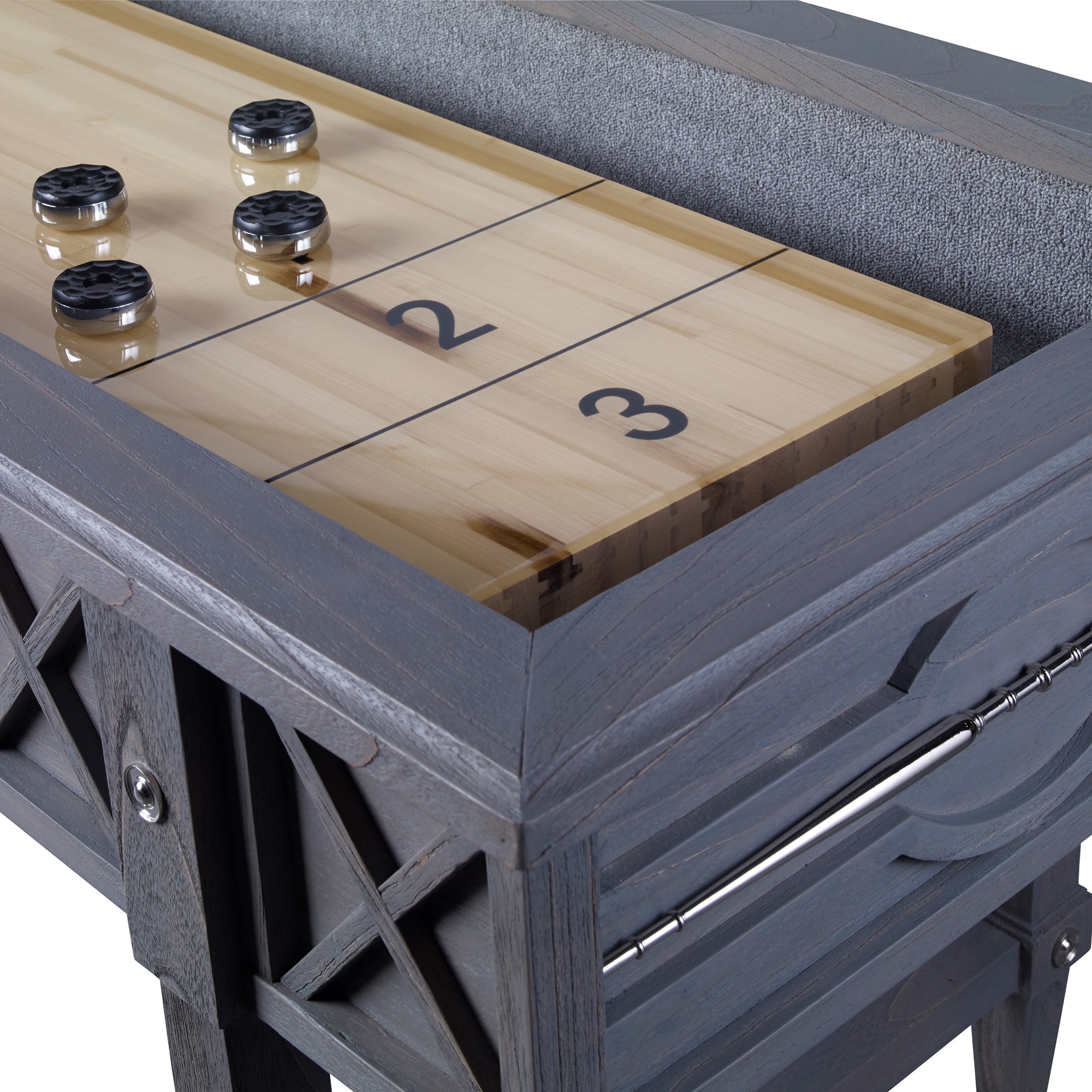 Игровой стол 17554-935-022 Spindle Shuffleboard Table - Grey Phylrich  - Вид №2