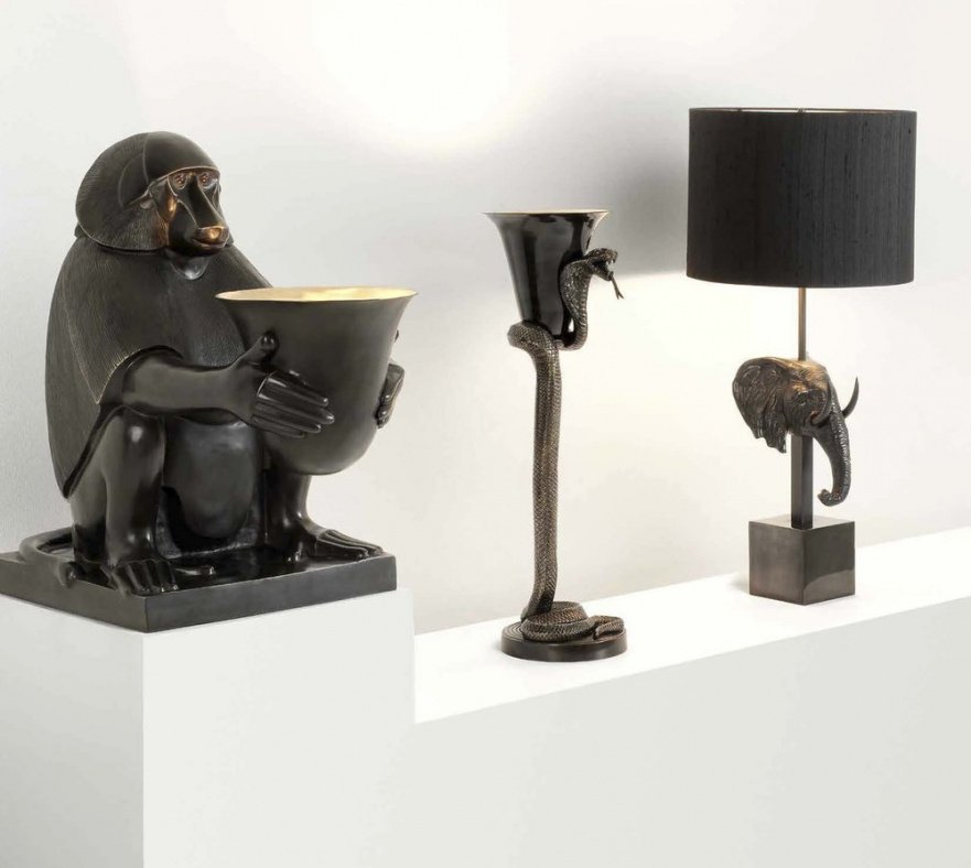 Настольная лампа Kruger от Eichholtz 109808 EICHHOLTZ ЖИВОТНЫЕ, СЛОН 061733 Бронза;черный  - Вид №2