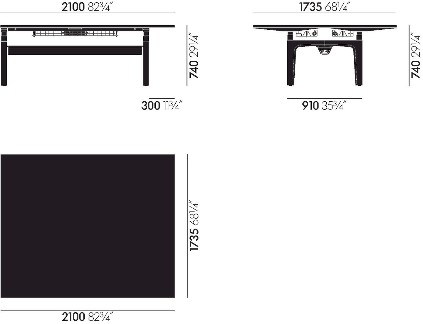 Множественный прямоугольный стол VITRA CDS ARCH-00096468 - Вид №104