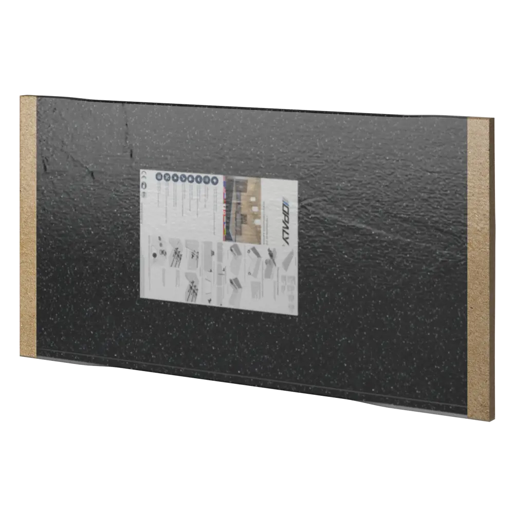Столешница кухонная Найт 100x100x2 см искусственный камень цвет черный Santreyd STLM-2006982 - Вид №7
