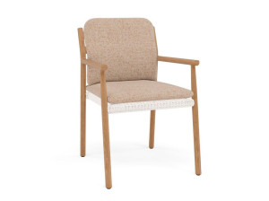 Стул для сада из тикового дерева с подлокотниками