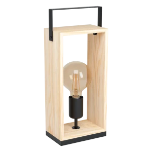 Лампа настольная Eglo Famborough 1x40 Вт, цвет черный-коричневый 82626019 STLM-2203773