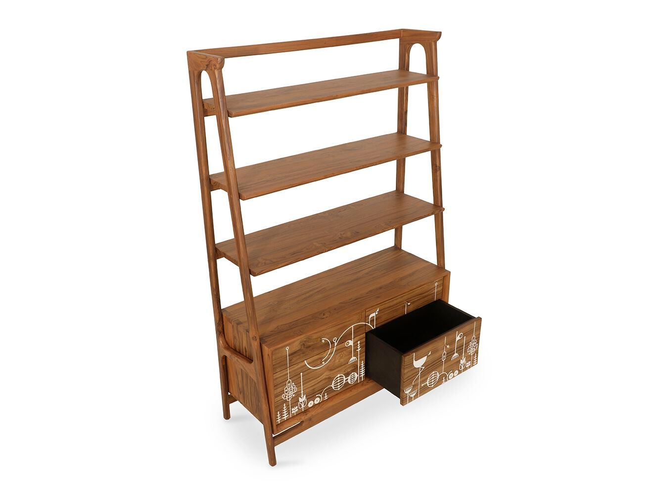 Книжный шкаф из тикового дерева Alankaram WIMA ARCH-00134655 - Вид №3