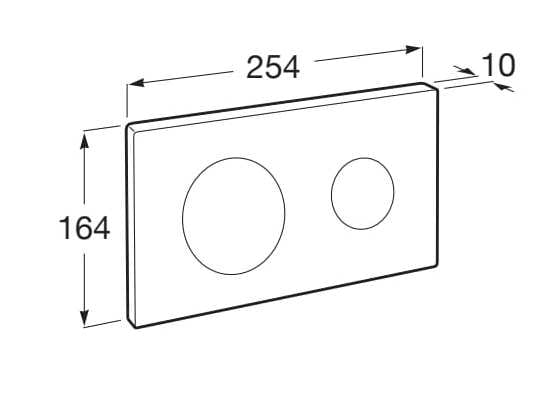 Пластиковая механическая туалетная панель управления Roca PL10 DUAL (ONE) A890189 ARCH-00145383 - Вид №28