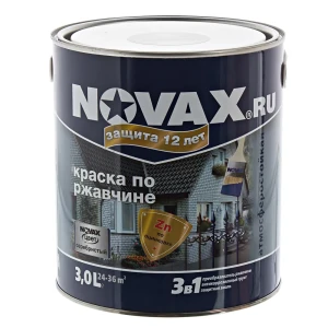Эмаль по ржавчине Novax цвет серебристый 3 л 10033439 STLM-2202576