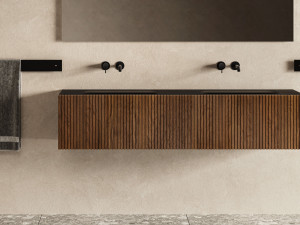 Шкаф для раковины из тикового дерева с дверцами