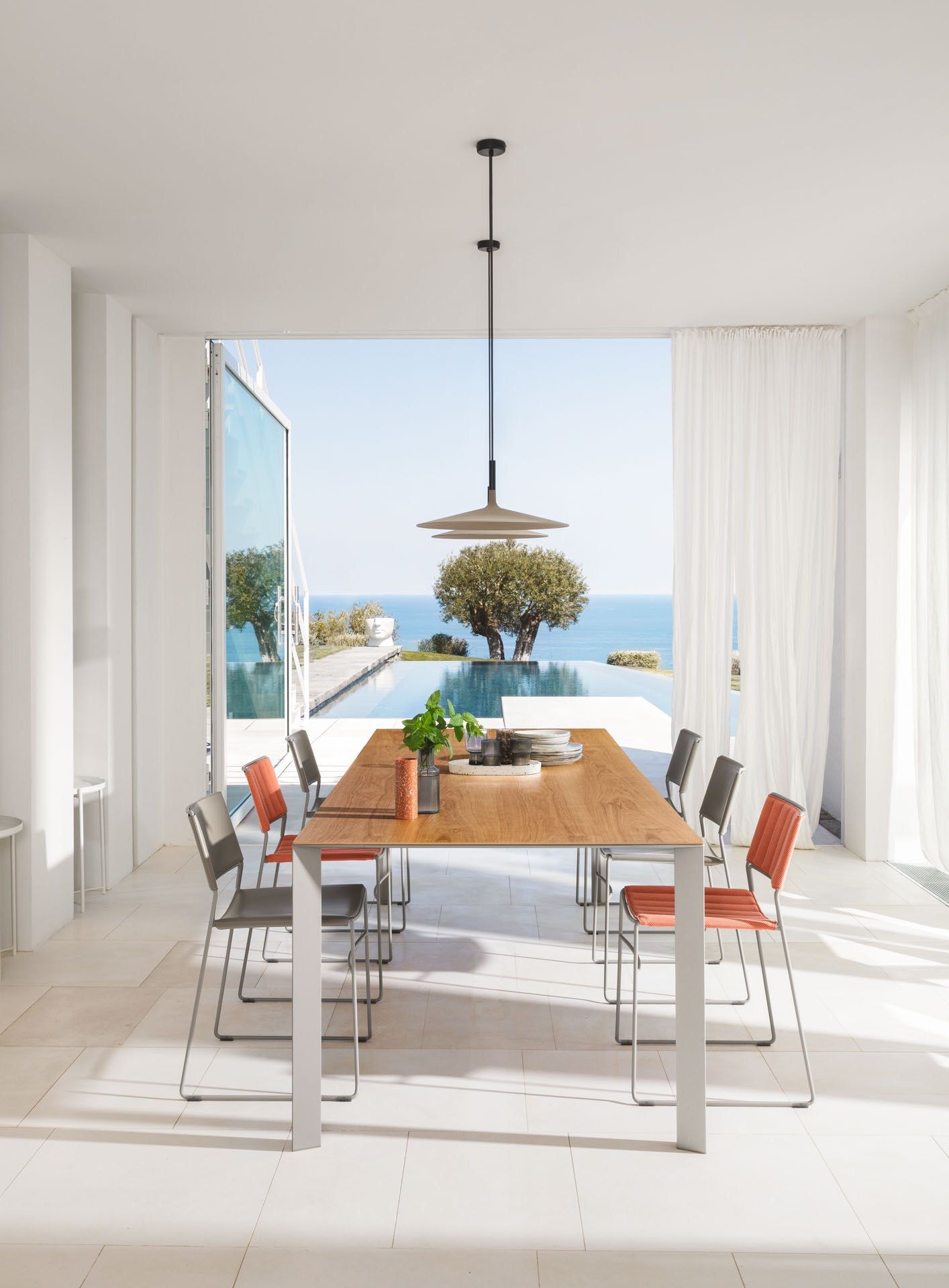 Прямоугольный выдвижной стол из шпона Midj AKASHI ARCH-00097636 - Вид №2